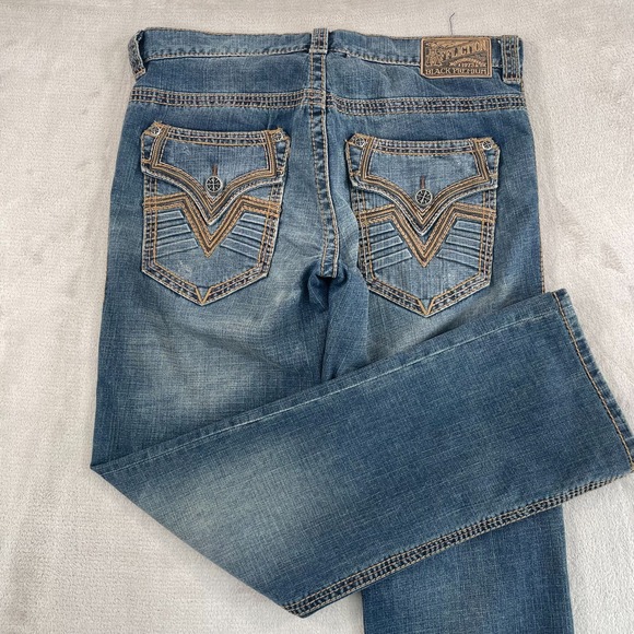 Affliction Ace Straight Low Rise Jeans Men 33x32 Blue Faded